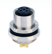 M12 5P  A-CODING 母端 焊線(xiàn)式 后鎖