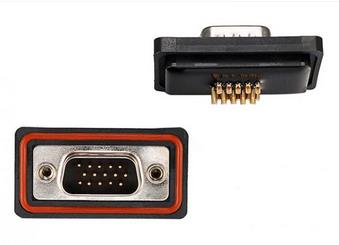 HDB 15P 公 直焊線(xiàn)鎖螺絲  防水系列